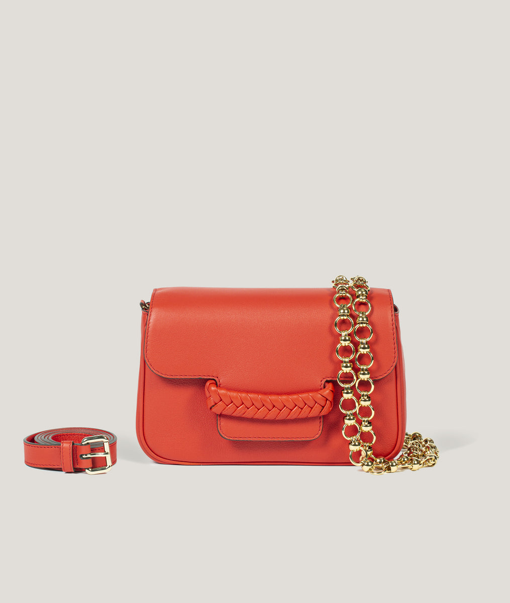 【関税＆送料込み】ChloAC Light Orange Leather Heritage Sma City orange leather pouch - Atelier romane