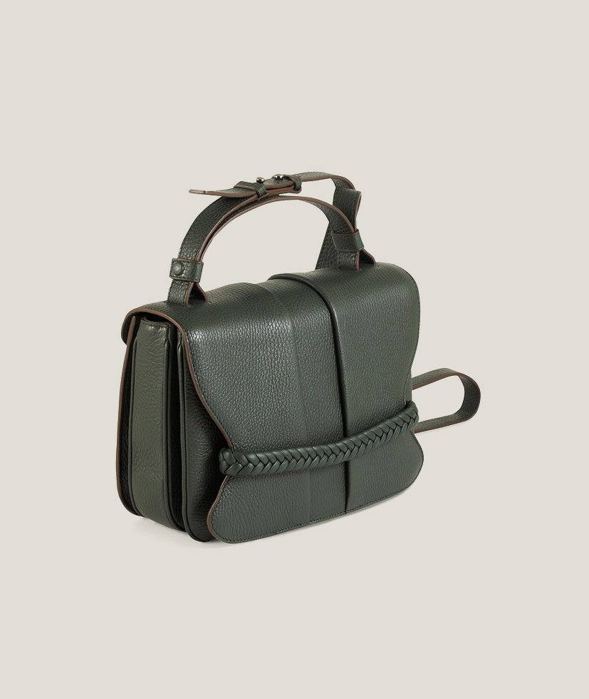 Italian Smooth Leather Box Bag Leather Crossbody Bag Italian 